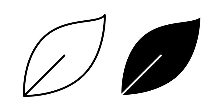 Leaf Icon represents nature, sustainability, and eco-friendly living with an editable outline vector illustration.