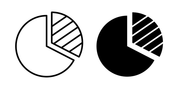 Market Share Icon represents business performance, competitive analysis, and sales distribution with an editable outline vector illustration.