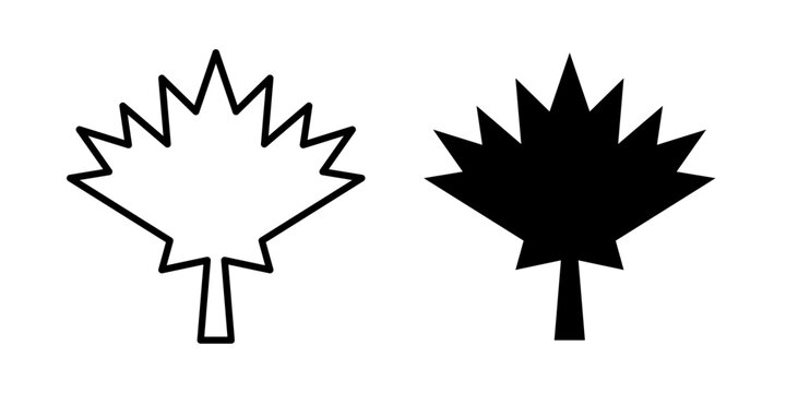 Maple Leaf Icon represents nature, autumn foliage, and botanical design with an editable outline vector illustration.