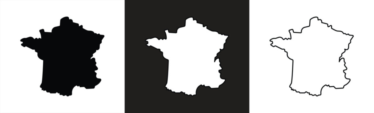 France map icon. Collection of France country icons. Vector illustration.