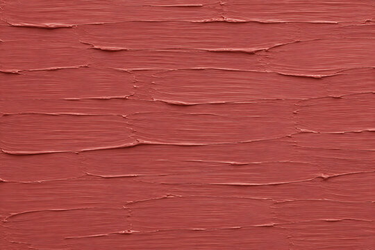 Premium Dusty Red Oil Paint Texture with Thick Horizontal Brush Strokes, Smooth Dusty Red Oil Paint Background with Thick Palette Knife Strokes