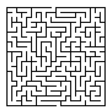 Abstract maze vector design with simple lines and navigation routes.