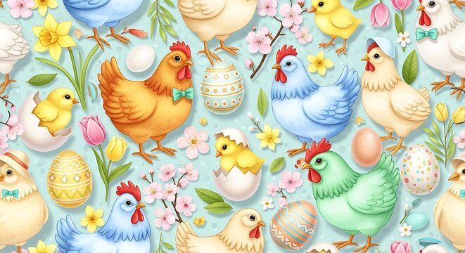 Colorful watercolor painting of various birds perched on branches.