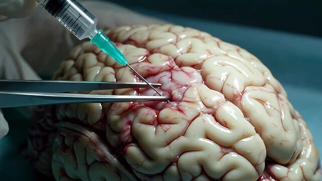 Minimally Invasive Brain Electrode Implantation Through Microsyringe Injection