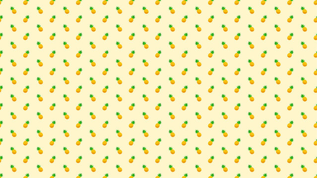 Seamless pineapple pattern background. Tropical fruit print for summer fashion and textiles.