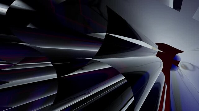 Abstract red and blue light streaks moving fast on a dark background for futuristic motion graphic design