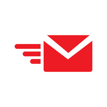 Envelope icon in red represents an urgent notification or priority electronic message within a clean digital interface.