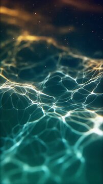 Abstract Glowing Organic Mesh Animation Generative AI