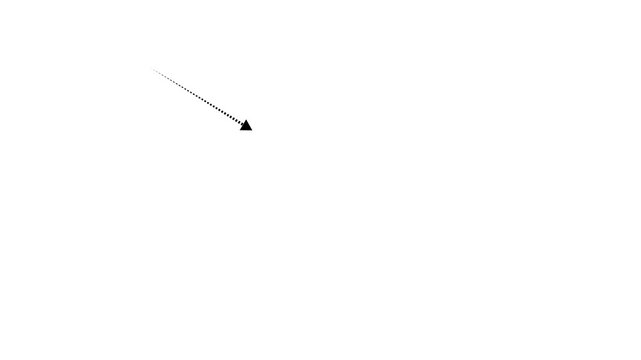 Business graph chart arrow line down red color animation on white background. growth concept red moving.