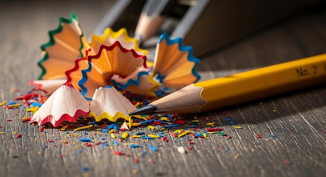Explosive burst of colorful chalk on a city street with a giant chalk stick