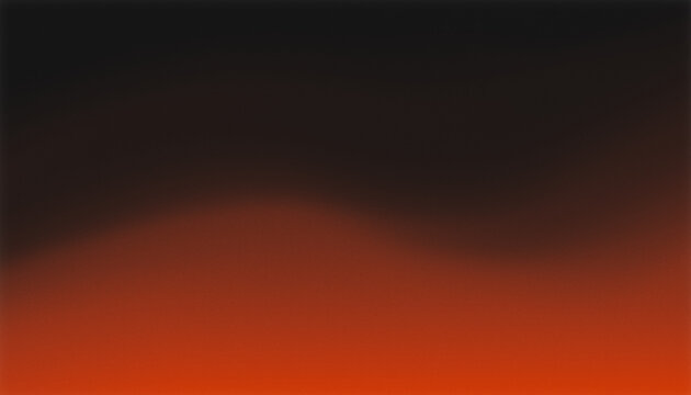 Abstract dark orange grainy gradient background with bottom warm glow