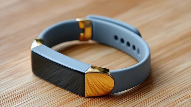 Smart Band on Wooden Surface