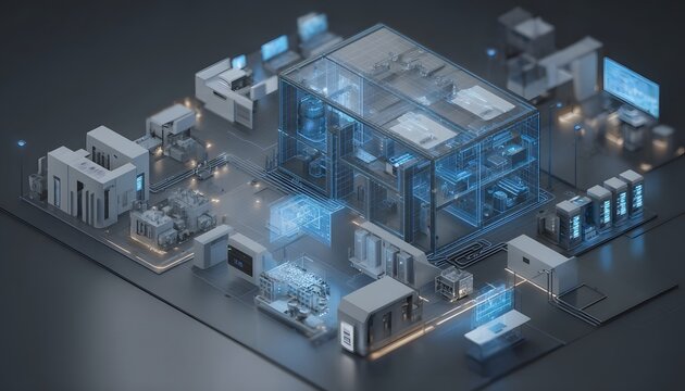 Futuristic digital infrastructure showcasing interconnected systems