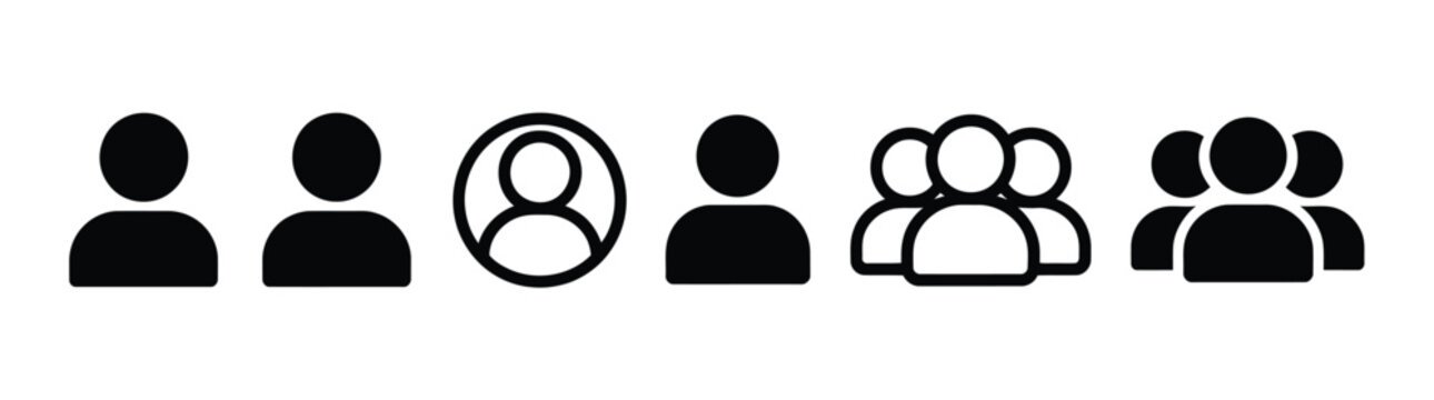 User profile icon pack with account, avatar, member, and person symbol