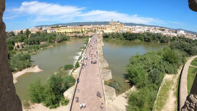 Cordoba, Spain - April 18, 2026: historic buildings in the city center of Cordoba in Spain
