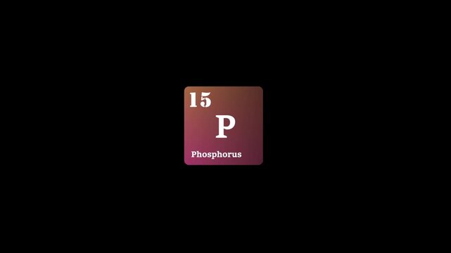 15 phosphorus element symbol animation video