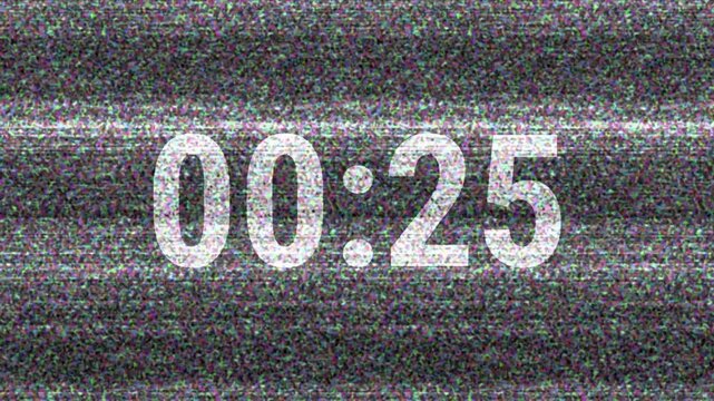 Countdown 30 seconds with digital noise timer 30 to 0 