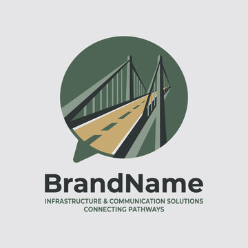 Bridge road perspective logo for infrastructure.