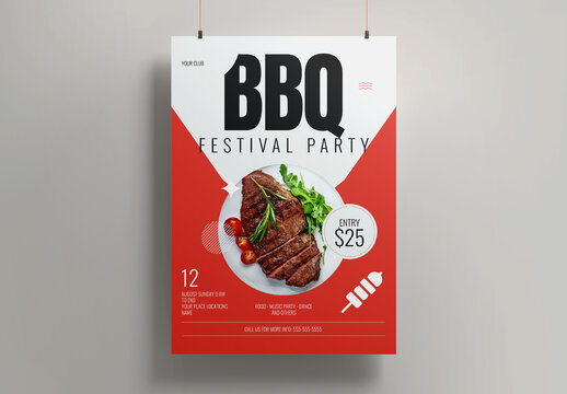 BBQ Festival Food Poster Layout