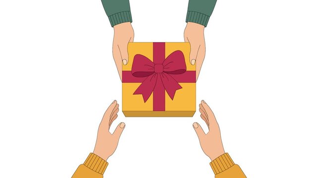hand holding gift box