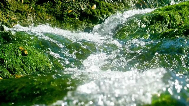 Turquoise whitewater rapids rushing between forested riverbanks