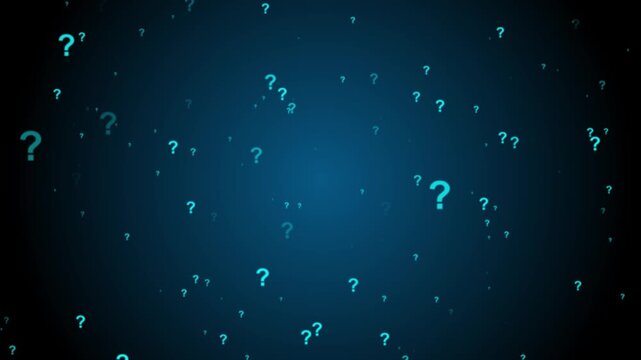 Cartoon comic questions marks flying animated.Motion graphic 4k animation video.