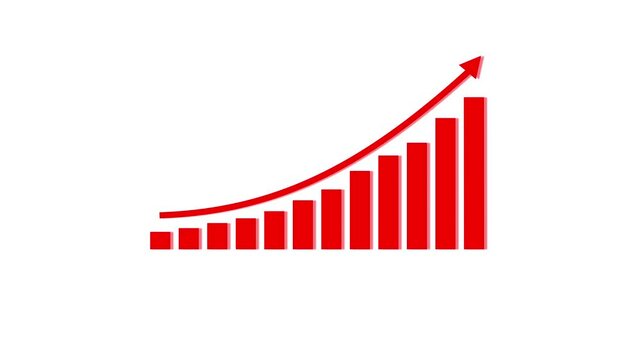 Business growth concept in graph chart showing marketing sales profit increasing to future target . growing business concept.