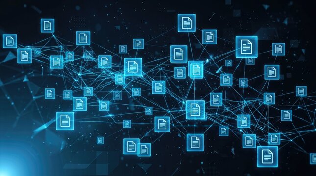 Digital file sharing and document management on a secure blockchain data network.
