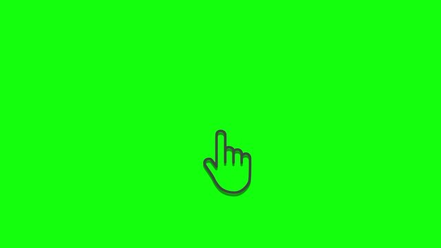 Hand cursor icon with animated click Motion graphic 4k animation video.