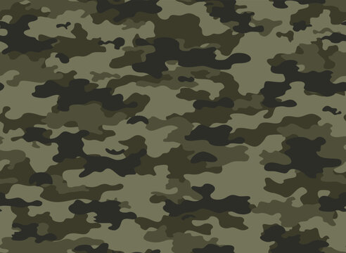 
military camouflage background, seamless army pattern, modern hunting print