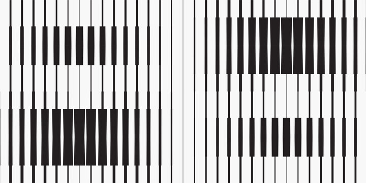 Black and white striped halftone gradient. Fading line gradation background. Repeating strip pattern backdrop. Parallel lines wallpaper for overlay, print, cover. Vector Doppler effect concept