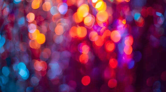 vibrant colorful bokeh light background with copy space