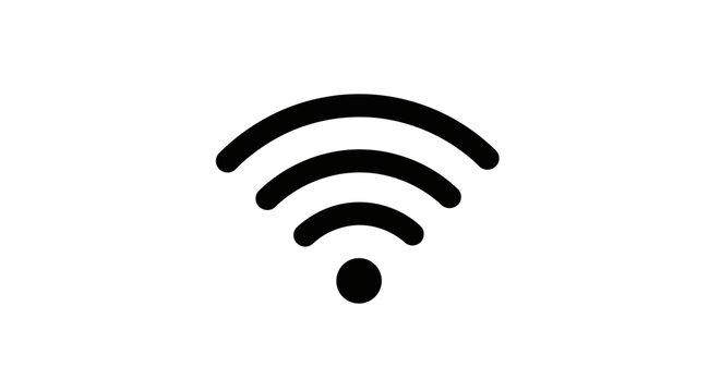 Wireless network signal icon symbol