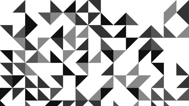 Abstract geometric pattern with black and white triangles