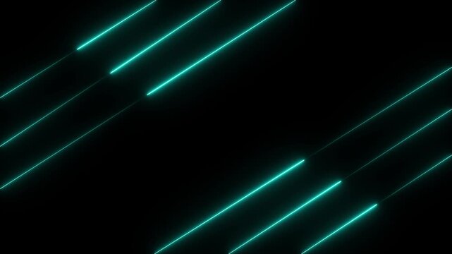 Abstract blue lights animated on a dark background. abstraction neon Lines moving up screen 4k animation video.