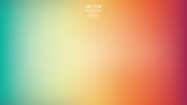 Colorful gradient background vector illustration with smooth transitions from teal to orange