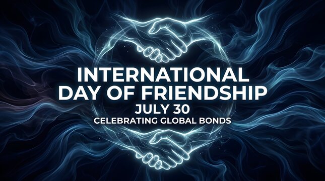 International peace day concept handshake with global connections and celebration