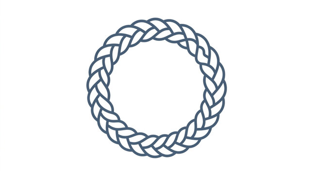 Intricate braided circular design illustration.
