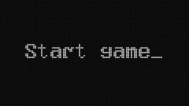 8bit Retro Start Game Animation on LED Pixel Screen