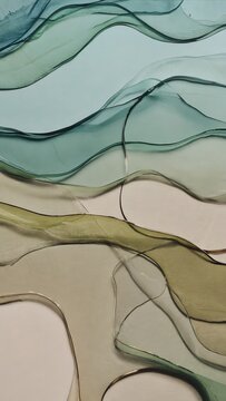 Vertical abstract waves in muted natural colors