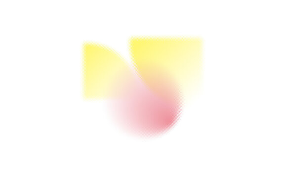 Modern Abstract Geometric Background with Soft Yellow Pink Gradient Glass Texture
