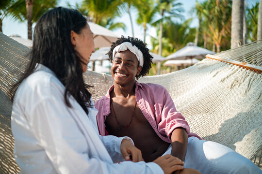 Representing reliable travel assistance, connectivity at a peaceful beach resort on summer vacation