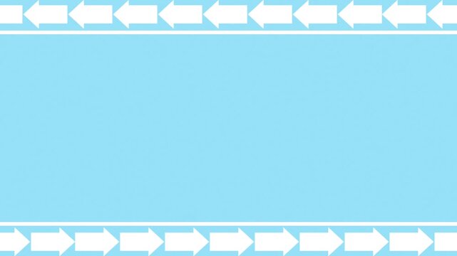 Blue Abstract Background with White Arrow Border Frame and Copy Space