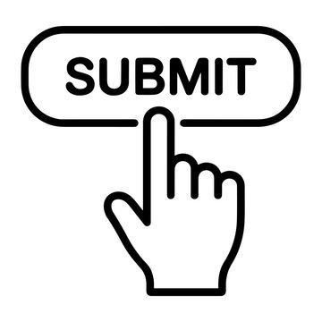 submit button click icon vector