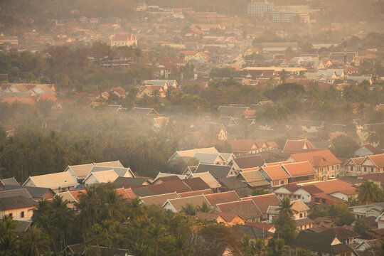 Sunset View of Luang Prabang from Phou Si Hill, Laos