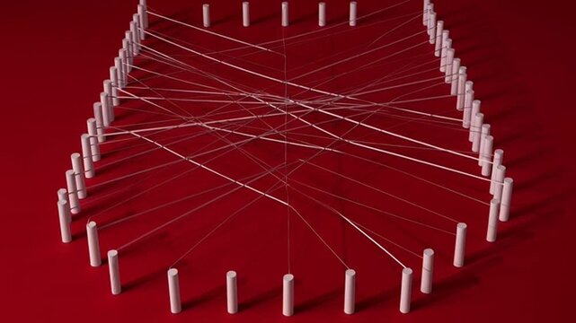 Abstract conceptual visualization of complex network connections and data communication links.