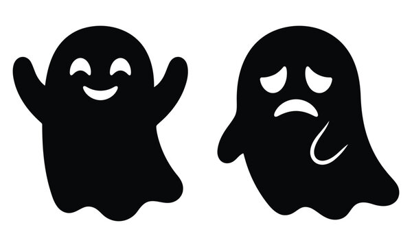Cute ghost silhouettes
