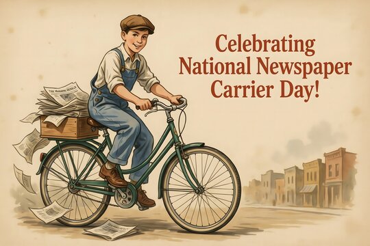 Observe National Newspaper Carrier Day With Gratitude, Honor Paperboys, Delivery Workers Appreciation, Community Support, Local Service Recognition Inspiration Guide Today