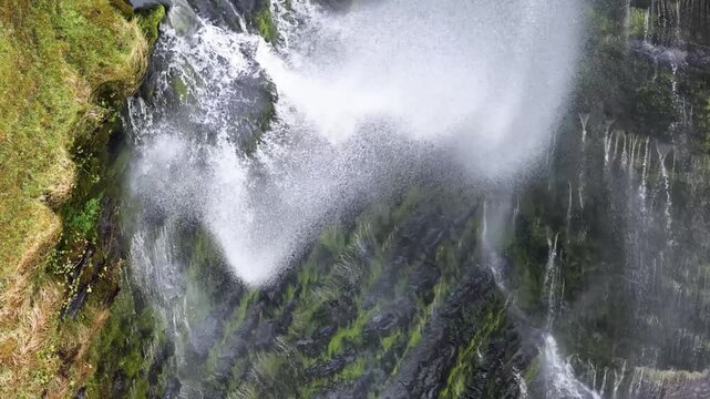 Waterfall running upwards - The Devils Chimney near Glencar Lough, Ireland
