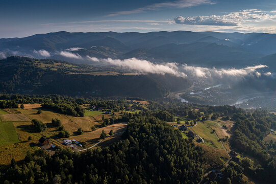 Beskid Sądecki, Dolina Popradu, Sądeckie, Polska.